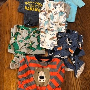 Lot of boys pajamas sz 24 months to 2T